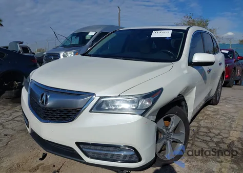 2016 Acura Mdx Acurawatch Plus Package from USA, damaged, VIN 5FRYD4H2XGB042402